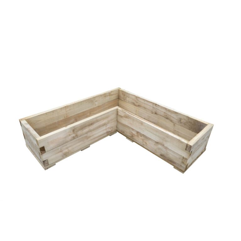 5013053193457 1 Forest Garden Caledonian Corner Raised Bed with Base 130 x 130cm.jpg